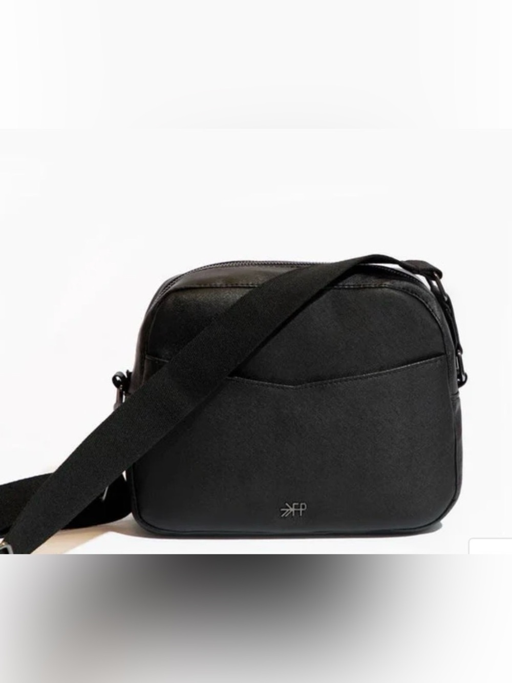Freshly Picked Obsidian Black York Crossbody Vegan Leather Diaper Bag Purse